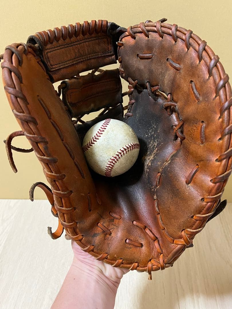 久保田スラッガー　硬式ファーストミット　旧ラベル