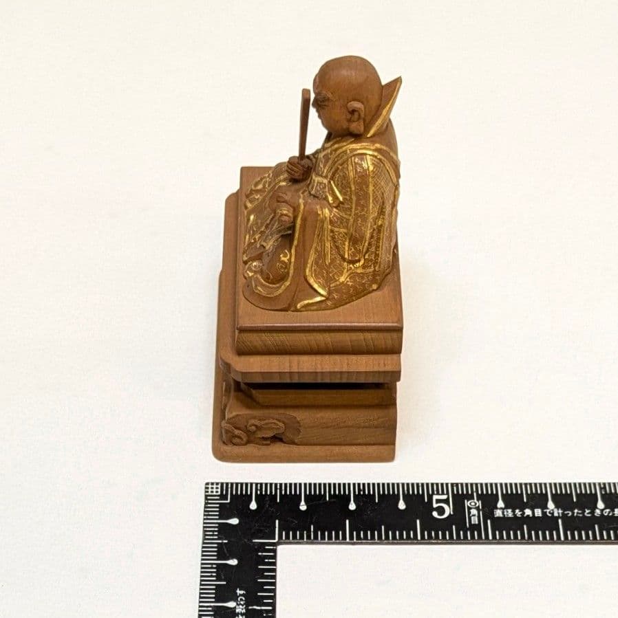 【セール・新品】 日蓮聖人　三宝尊　金泥　上彫り　総高さ約14.5㎝　日蓮