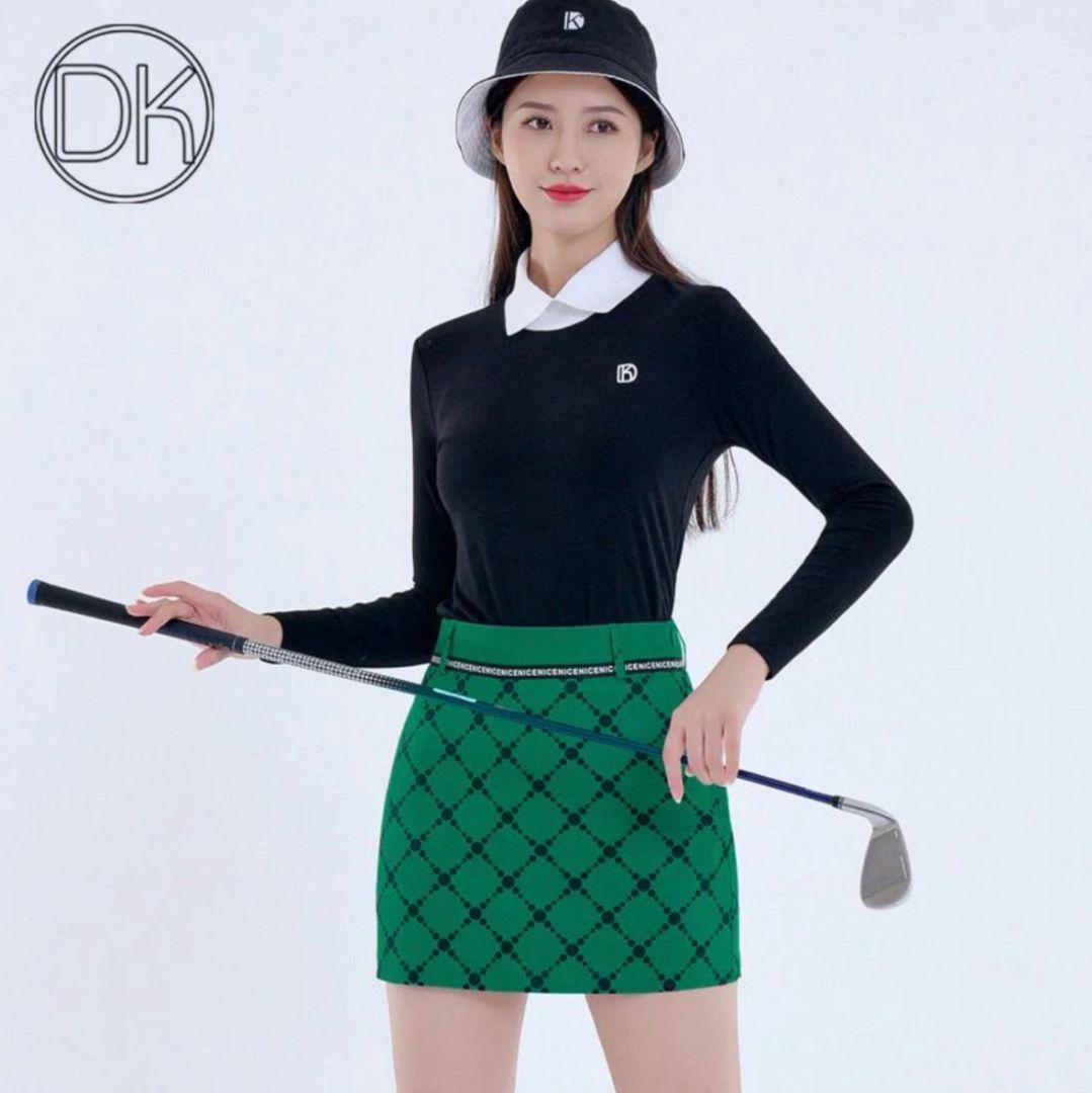 ゴルフウェア レイヤード風 デザイン 上下セット M