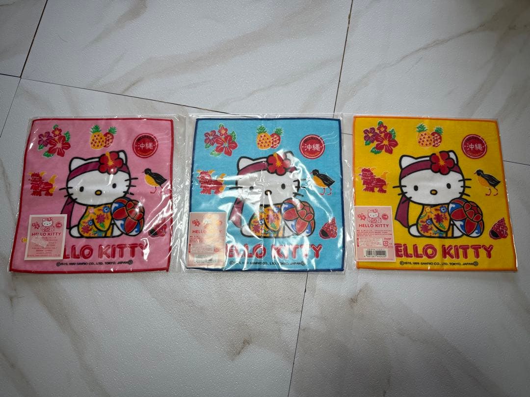 サンリオ ハローキティ 沖縄 日本限定 ご当地 ハンドタオル 新品 6枚セット