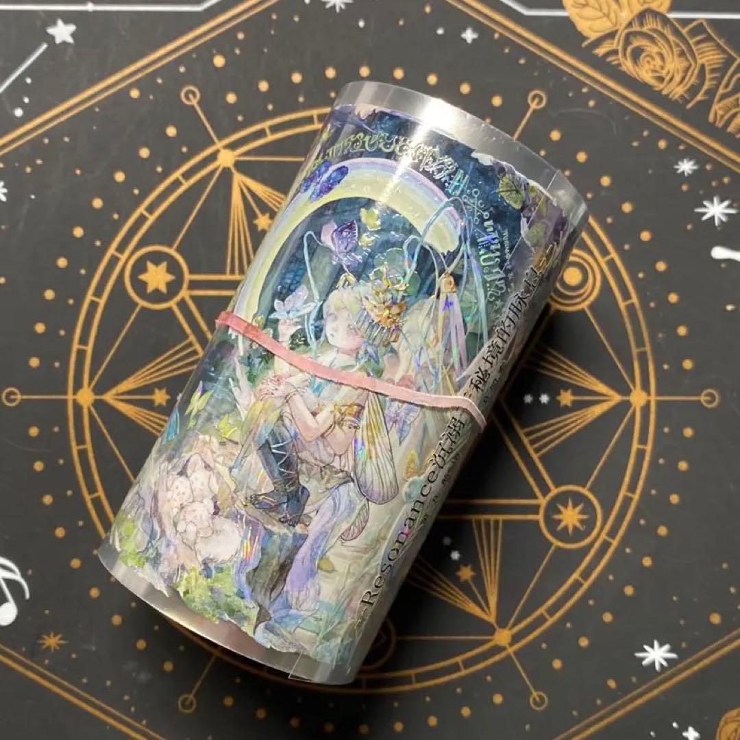 【9192】海外　マステ　中古巻貝殻光マスキングテープ　人物　自然　生物　装飾系