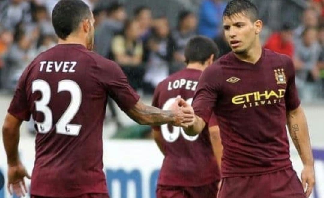 【激レア】マンチェスターシティ テベス 12/13 アウェイユニ Lサイズ