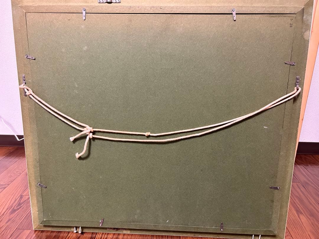 花瓶と楽器の油彩画　静物画　池田秀郎