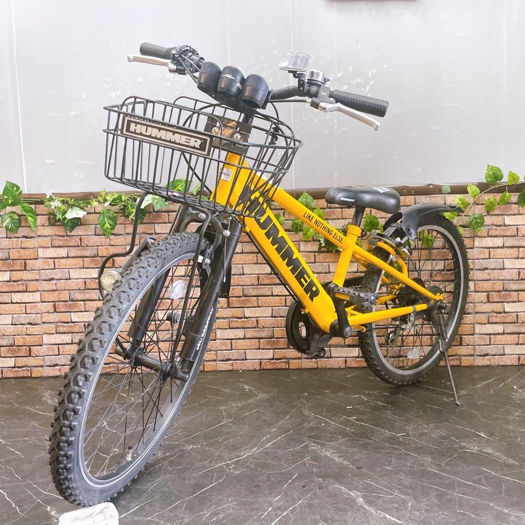 【75】子供用自転車 子供車 HUMMER イエロー 22インチ