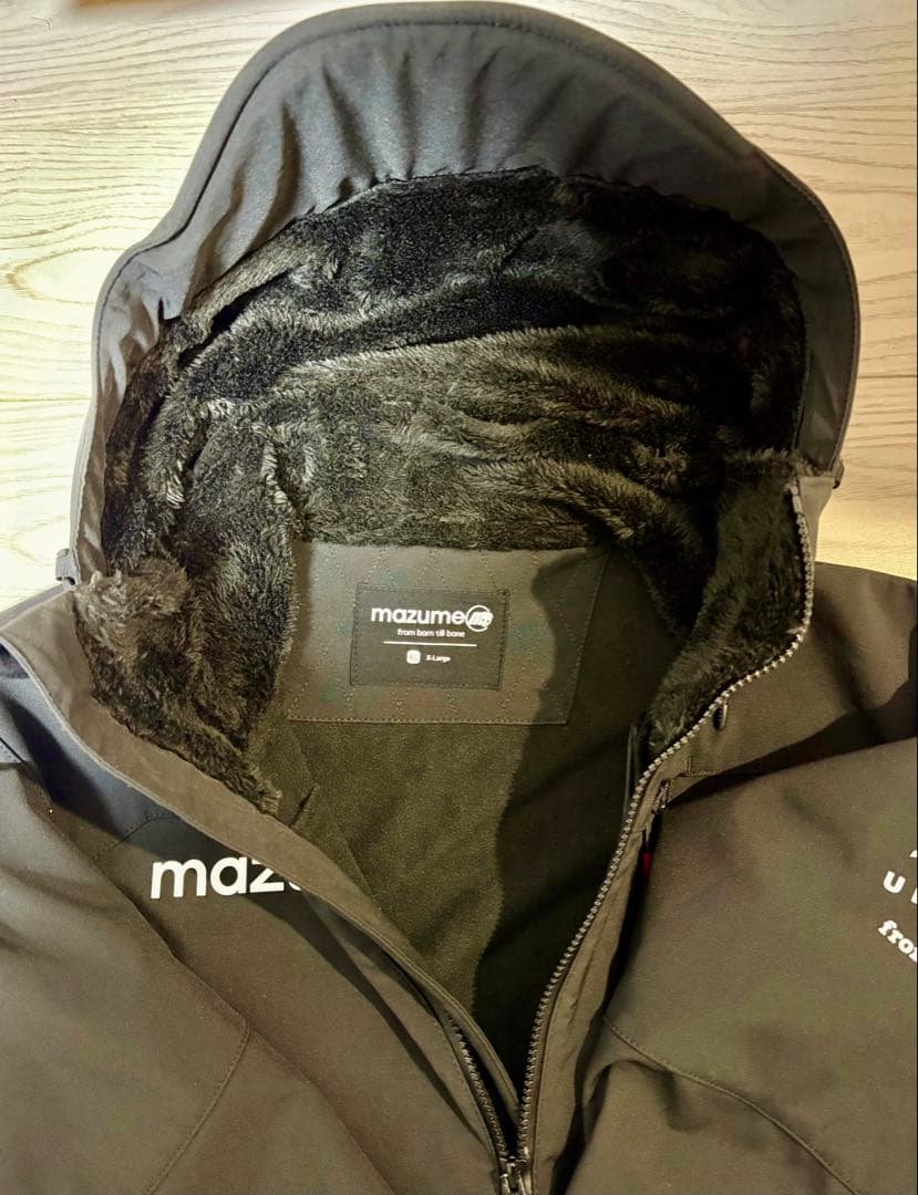 mazume フィッシングジャケット 黒 XL 防寒 裏ボア美品 ※2/28まで