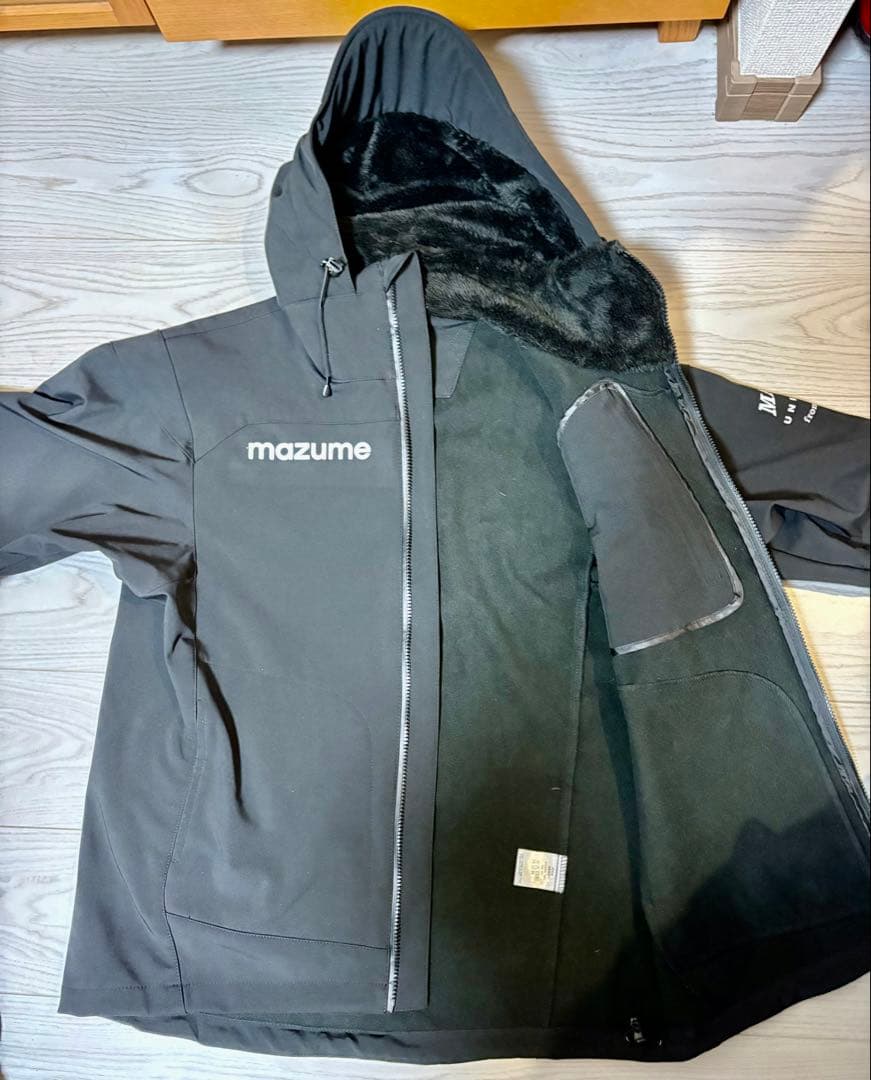 mazume フィッシングジャケット 黒 XL 防寒 裏ボア美品 ※2/28まで