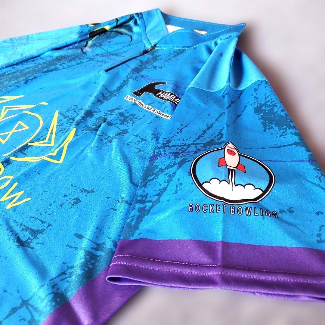 日本未発売✨ブラックウィドー【日本サイズ4L】ブルー　大きめ　ボウリング