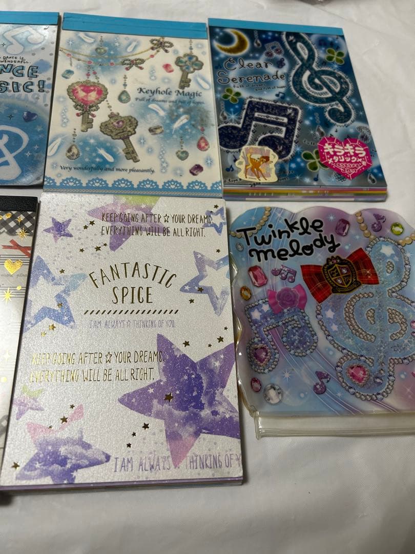 平成　レトロ　ファンシー　音符　星　りぼん　キラキラ　メモ帳　大量　おまとめ売り