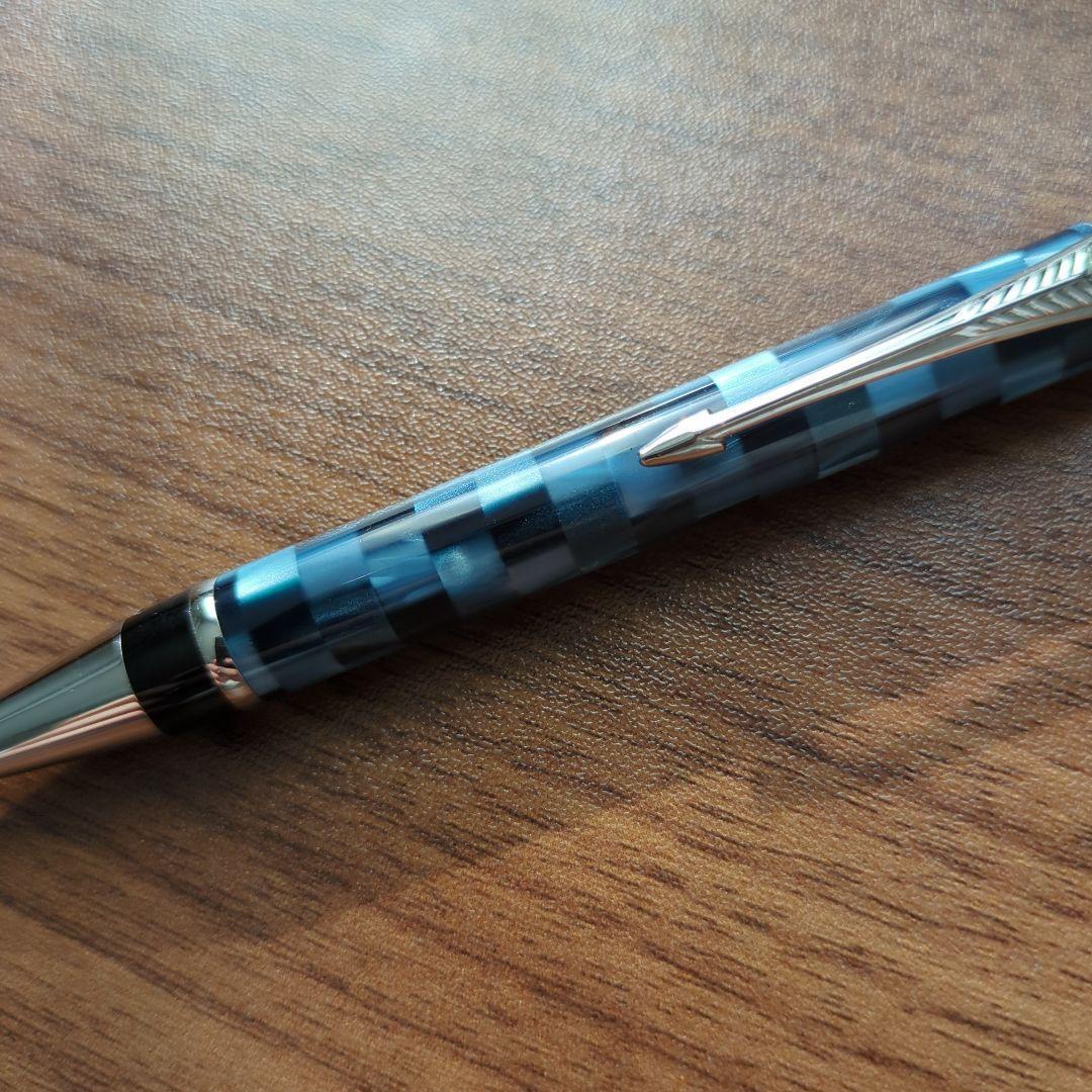 PARKER パーカー ボールペン デュオフォールド チェック ブルー
