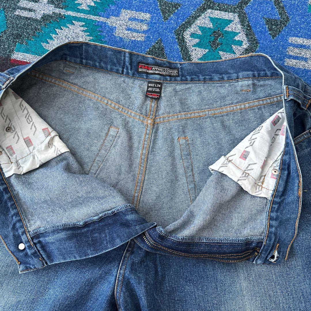 FUBUフブバギーデニムジーンズストリートw42極太b系y2k古着ヒップホップ