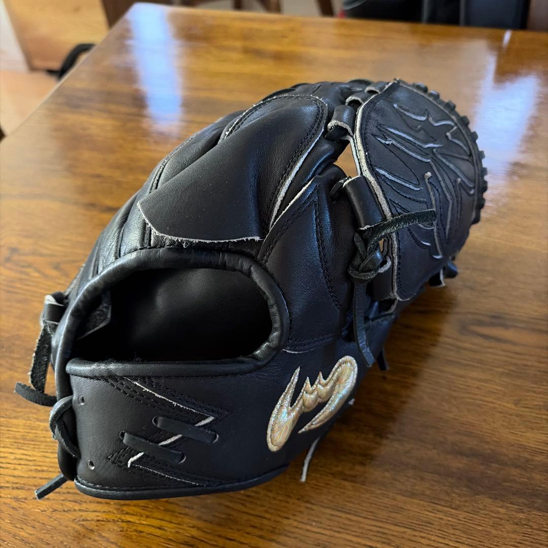 ブラック 軟式グローブ レザー製　少年野球