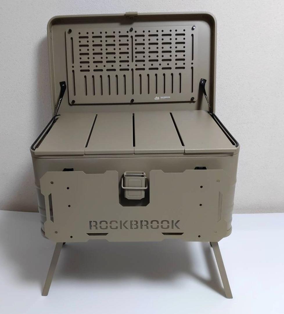 アルミコンテナ　50L　フルカスタム　カーキー　キャンプ　新品送料込み