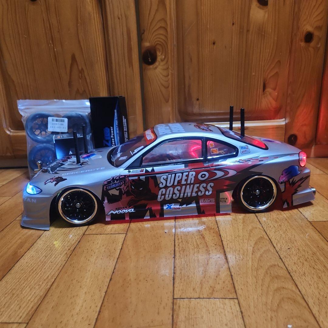 タミヤ ドリフト ラジコン フルセット　TT02　　シルビア　ボディ　赤tt01