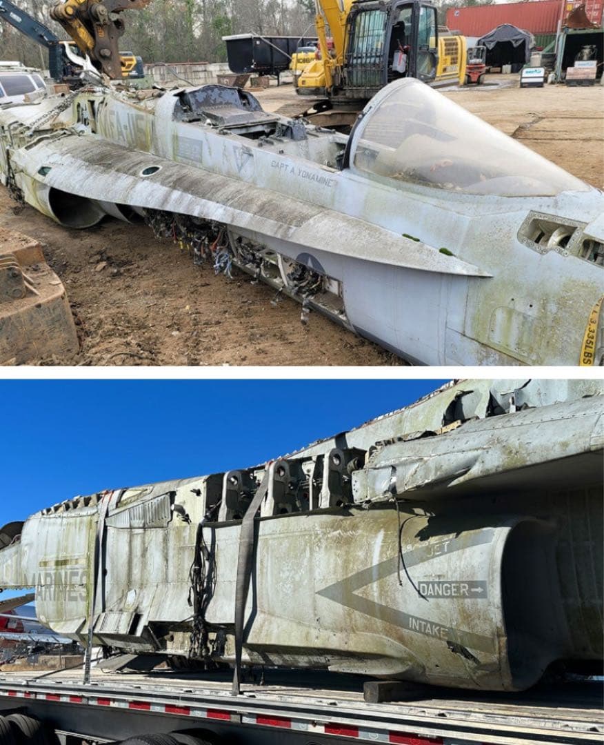 米海兵隊 戦闘機 F/A-18 ホーネット タグ キーホルダー ブラウン