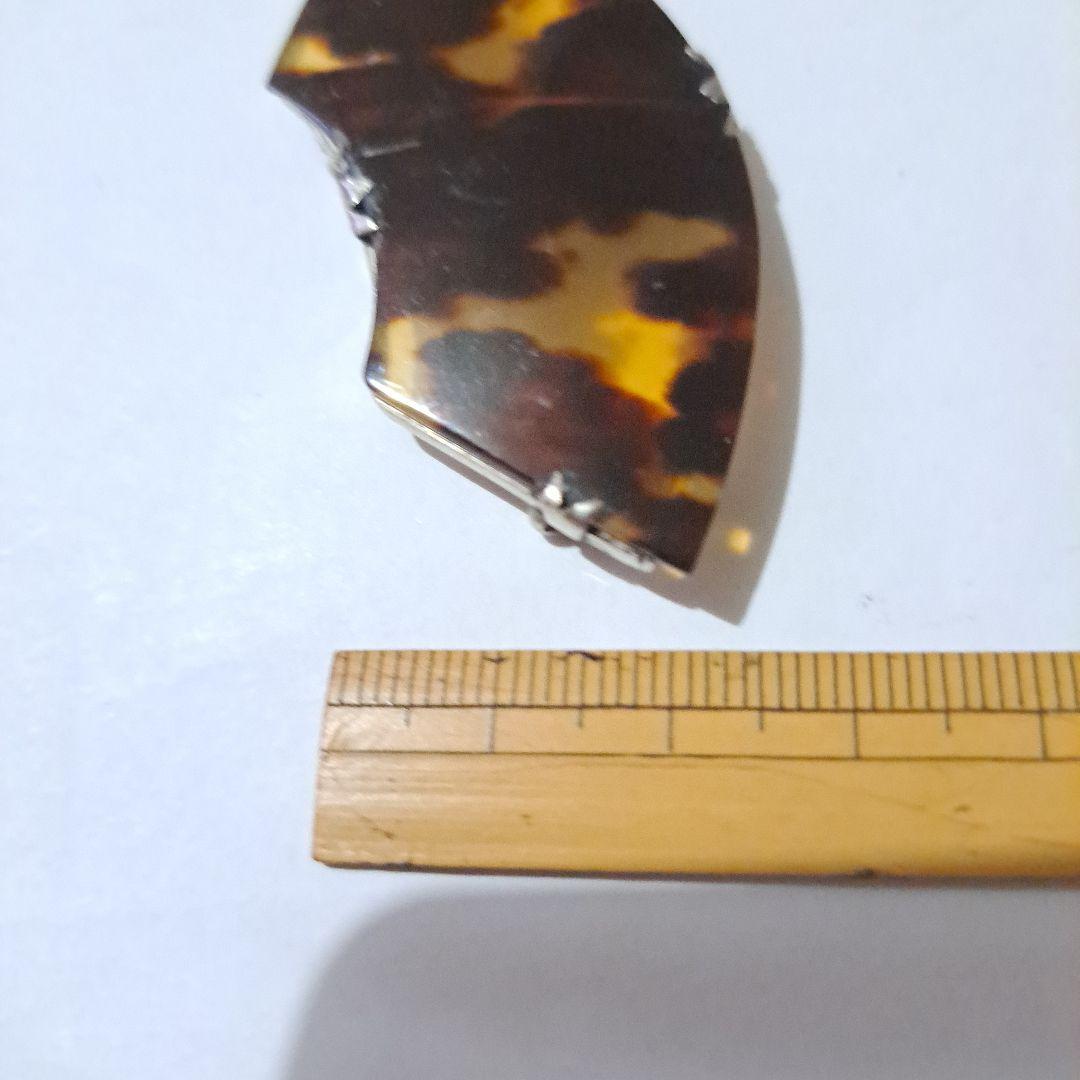 お値下げ中　明治初期　極上　本鼈甲　帯止め　末広型