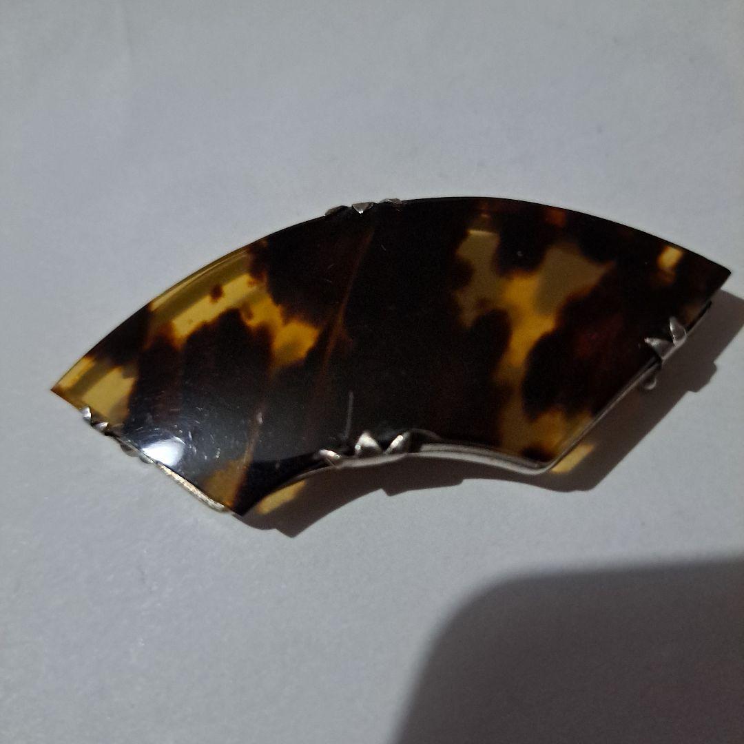 お値下げ中　明治初期　極上　本鼈甲　帯止め　末広型