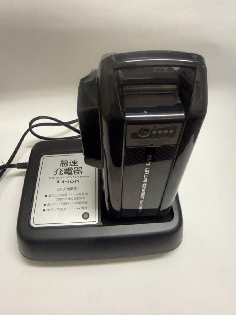 良品！ヤマハ・リチウムイオンバッテリー 8.7Ah 高速充電器セット電動自転車