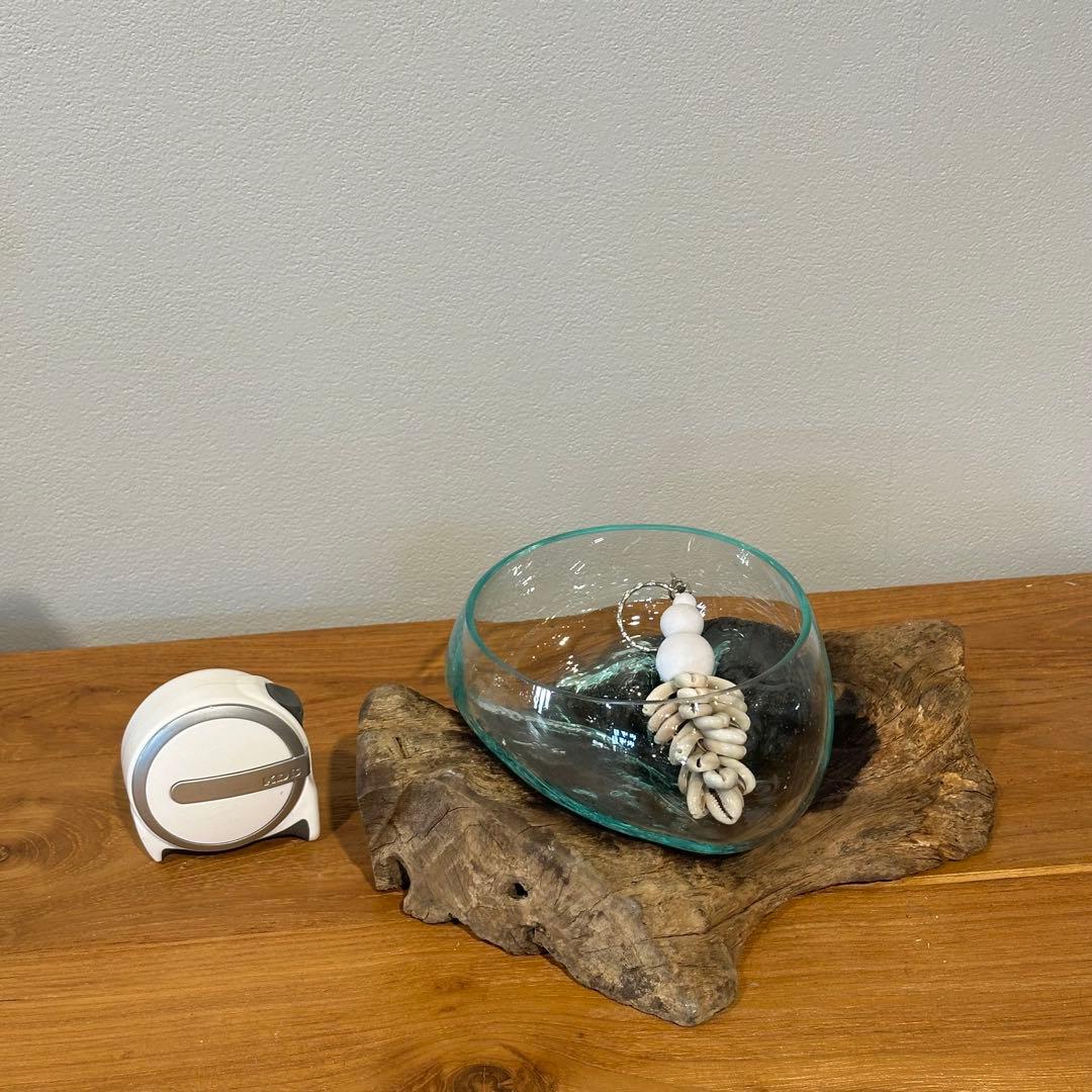 バリ島流木ガラス　w25×d18×h10cm 水槽　アクアリウムメダカ水槽181