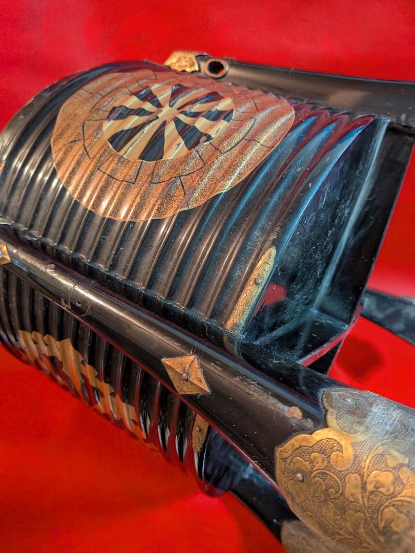 江戸時代大名道具黒漆塗り源氏車金御家紋入公家大名上級武家所用行器（ほかい）難有品