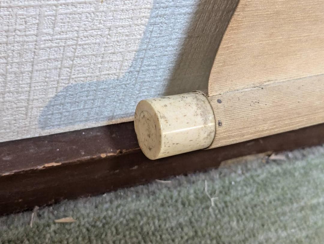 【真作】掛軸　片山人平　柳蛙図　風雅な柳と蛙の図　自然美　識箱入　R73