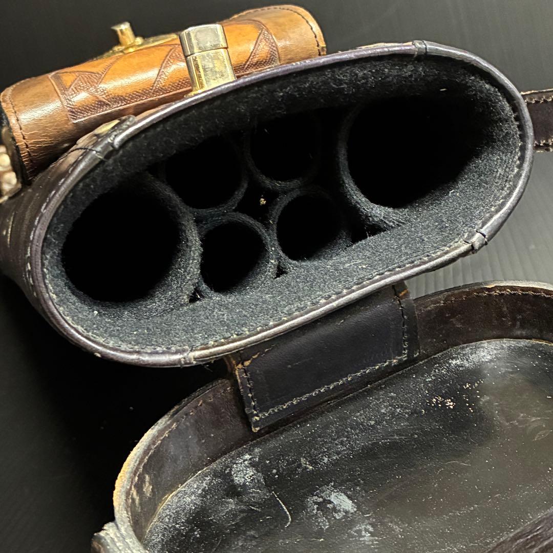 本革 ビリヤード キューケース 2B4S ヴィンテージ 重厚 約2.2kg