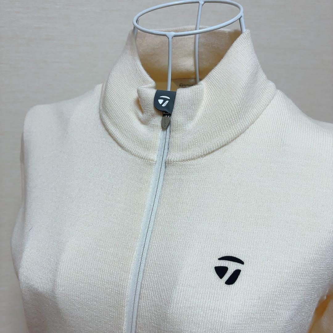 Taylor Made' ニットブルゾン カーディガン ゴルフウェア ホワイト