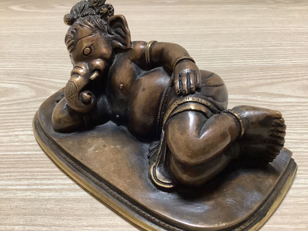 《 チベット密教　ヒンドゥー教　新品 》 ガネーシャ　スリーピーガネーシャ　幸運