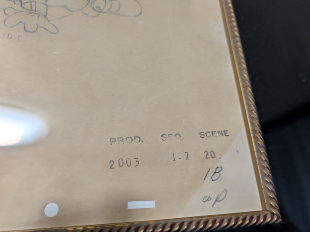 ディズニーピノキオ セル画の下書きデッサン画