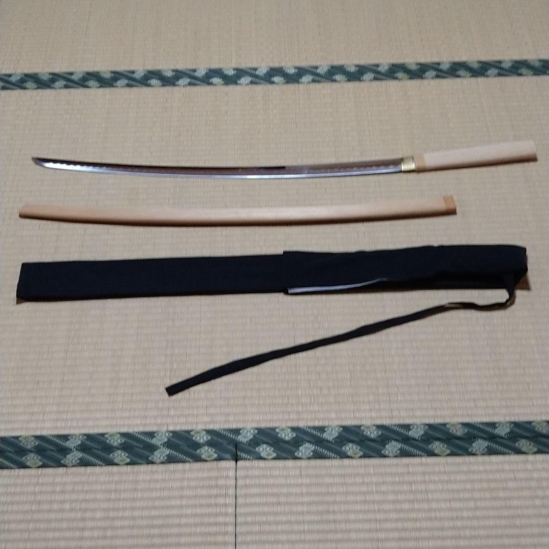 模造刀　日本刀白鞘  鍔無し