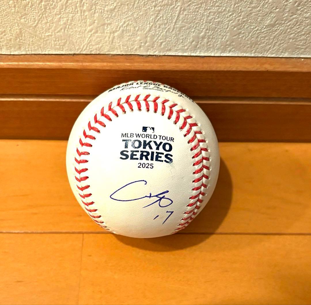 ロサンゼルス•ドジャース 大谷翔平選手 東京シリーズ 直筆サインボール 鑑定付