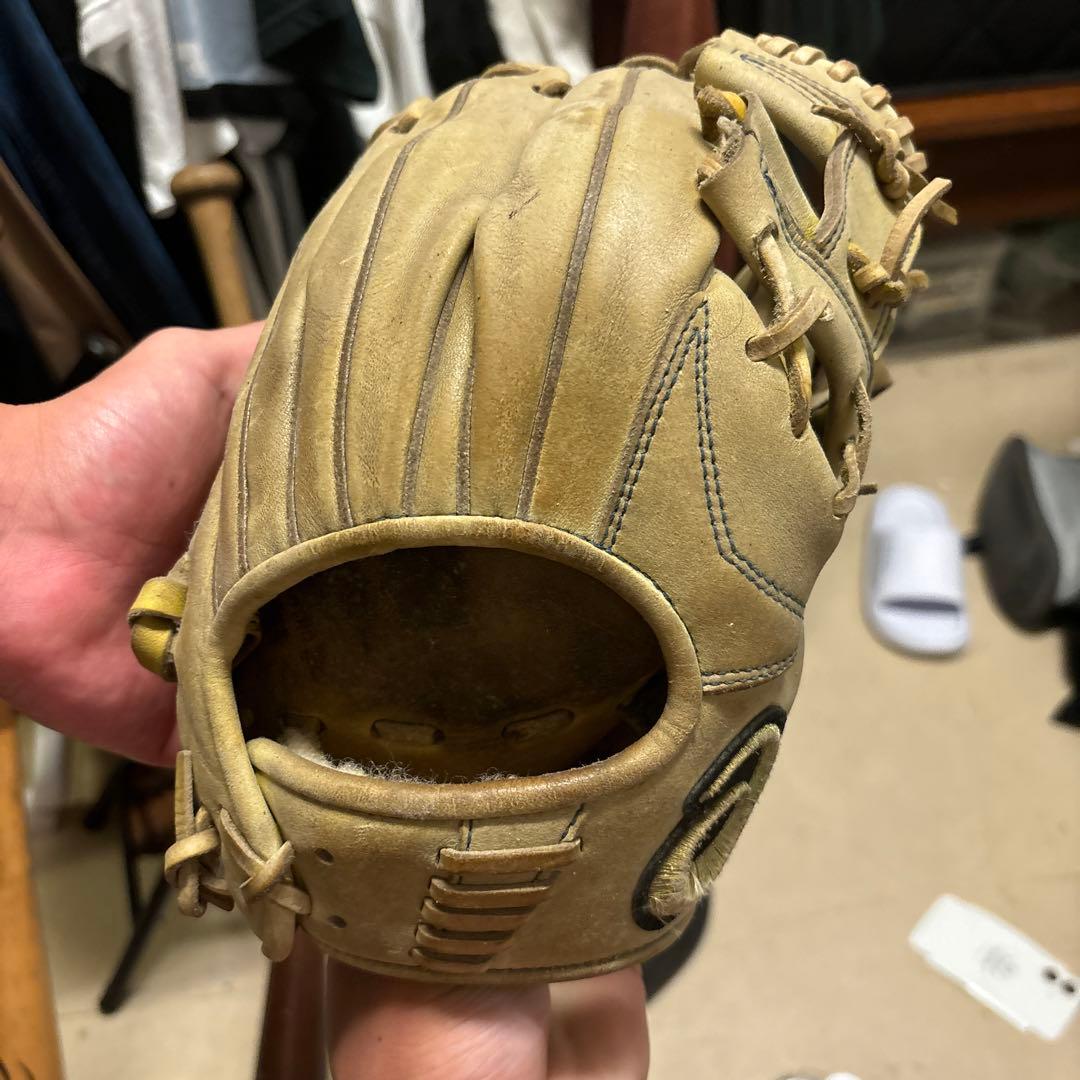 asics 硬式グローブ ベージュ