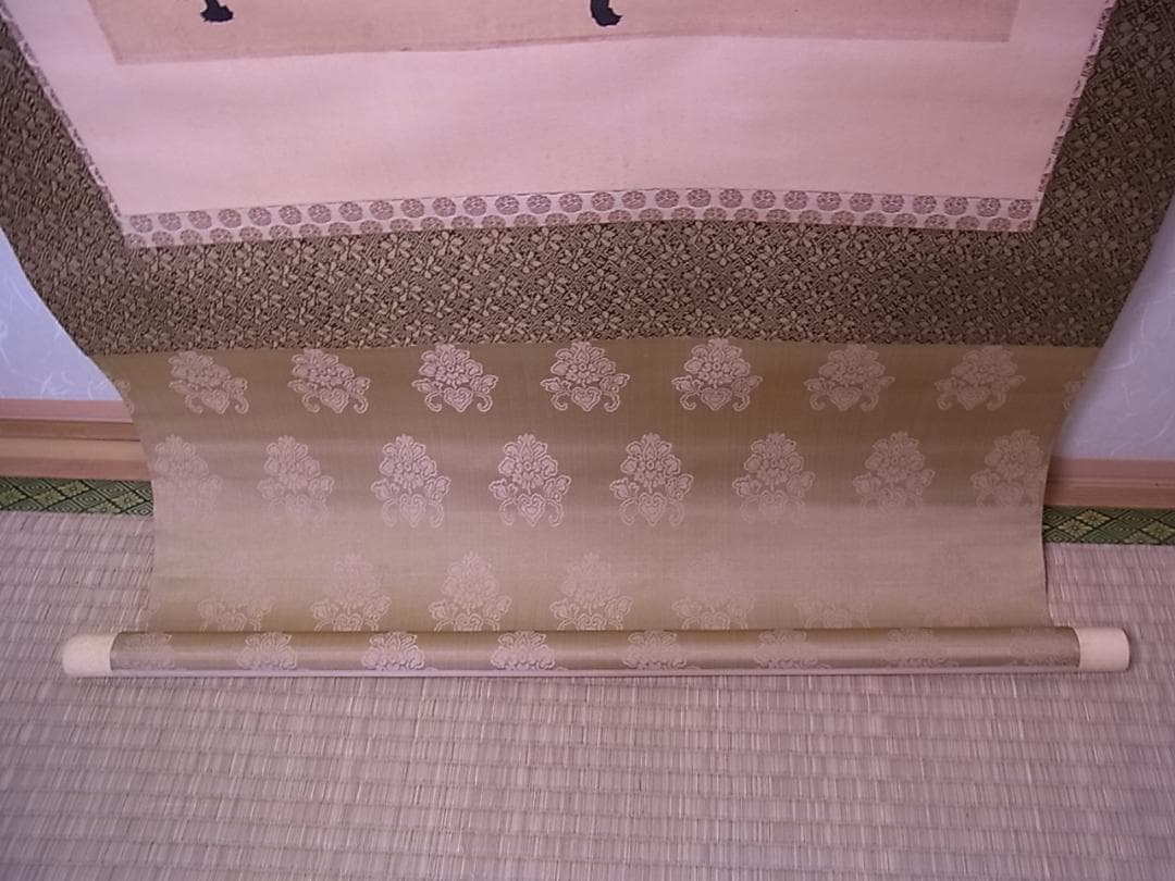 幕末三舟 墨蹟張り合い 掛軸　箱無し