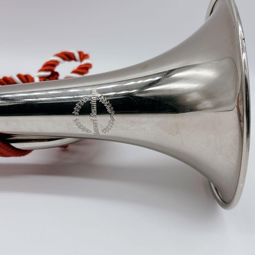 美品 信号ラッパ 楽器 海上自衛隊 自衛隊 銀2連 お祭り