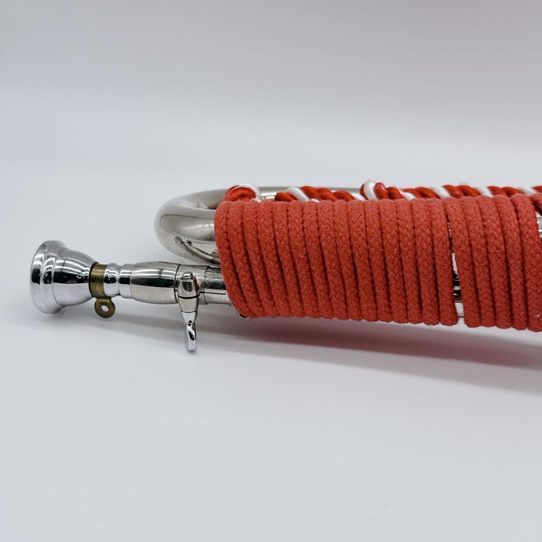 美品 信号ラッパ 楽器 海上自衛隊 自衛隊 銀2連 お祭り