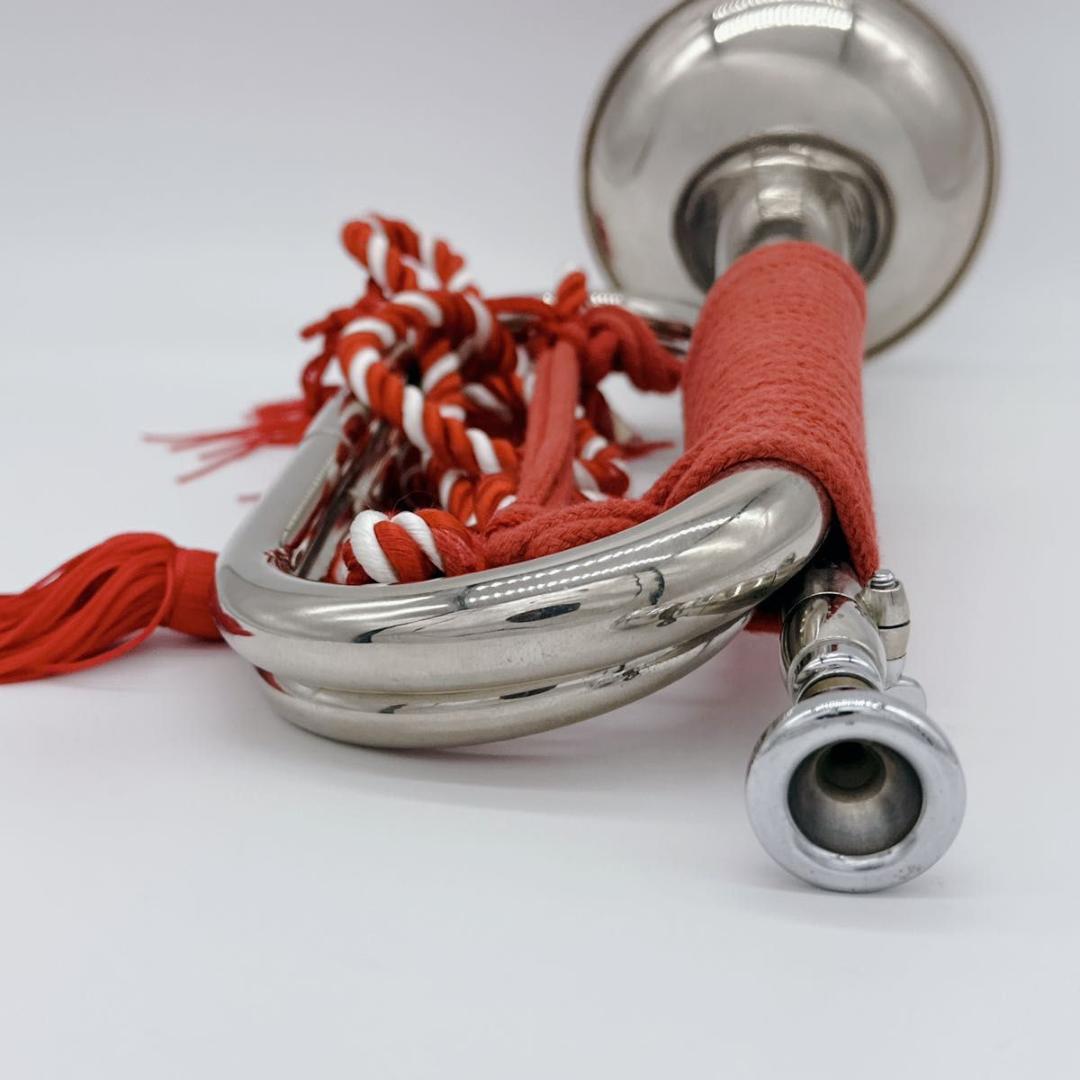 美品 信号ラッパ 楽器 海上自衛隊 自衛隊 銀2連 お祭り