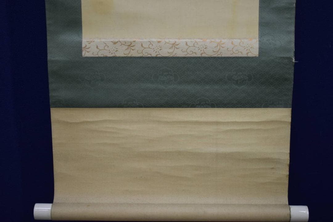 真作/武部白鳳/雪中家図/武部本一郎の父/鳳の桐観箱付/布袋屋掛軸HJ-857