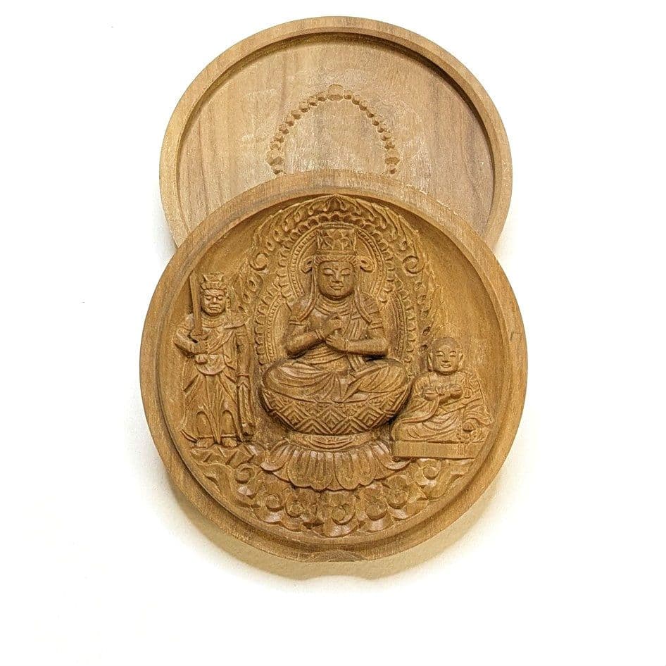 【ゲリラセール・新品】 香合仏　真言宗　白檀　仏龕　懐中仏　真言宗三尊