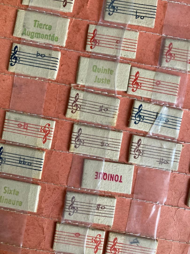 ④ フランス　アンティーク　音符　練習用カード　レア　123枚