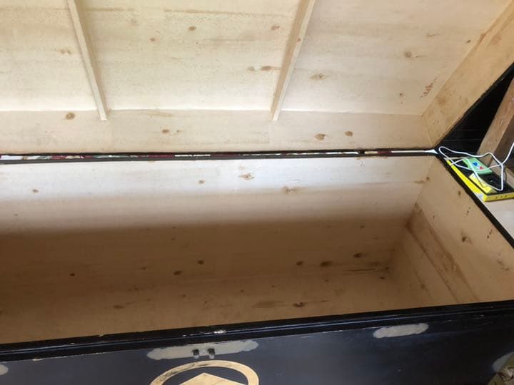 武田氏 武田家 武田信玄 家紋入り大型の漆塗り長持 古美術 歴史的希少価値