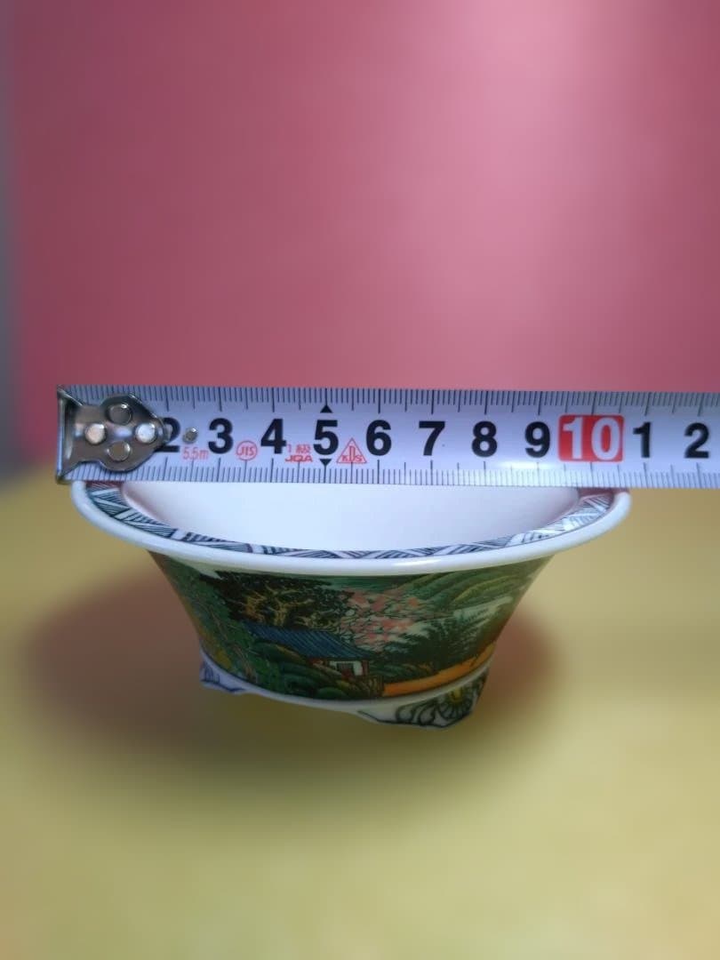 風景画の漆器、盆栽鉢