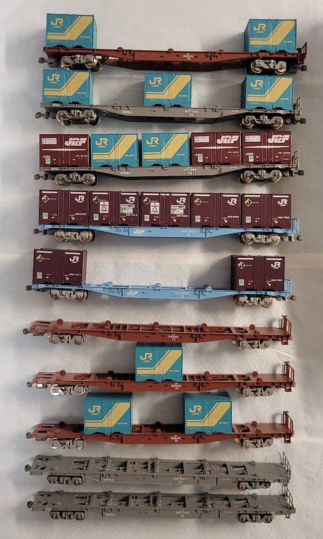 KATO EH500 3次形 新塗装　コキ10両セット