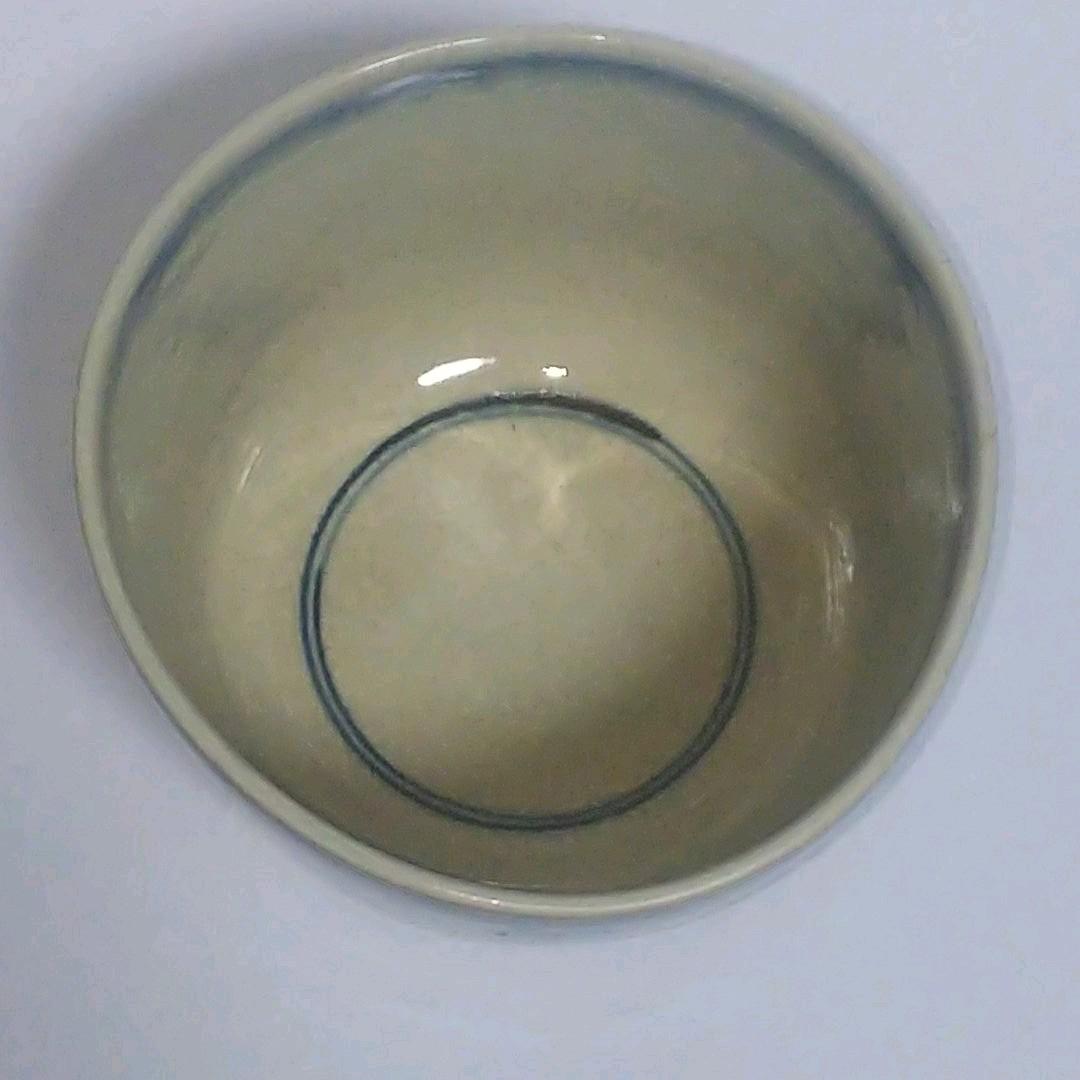 萬古焼 堀野証嗣 安南絞手蜻蛉図 写し茶碗