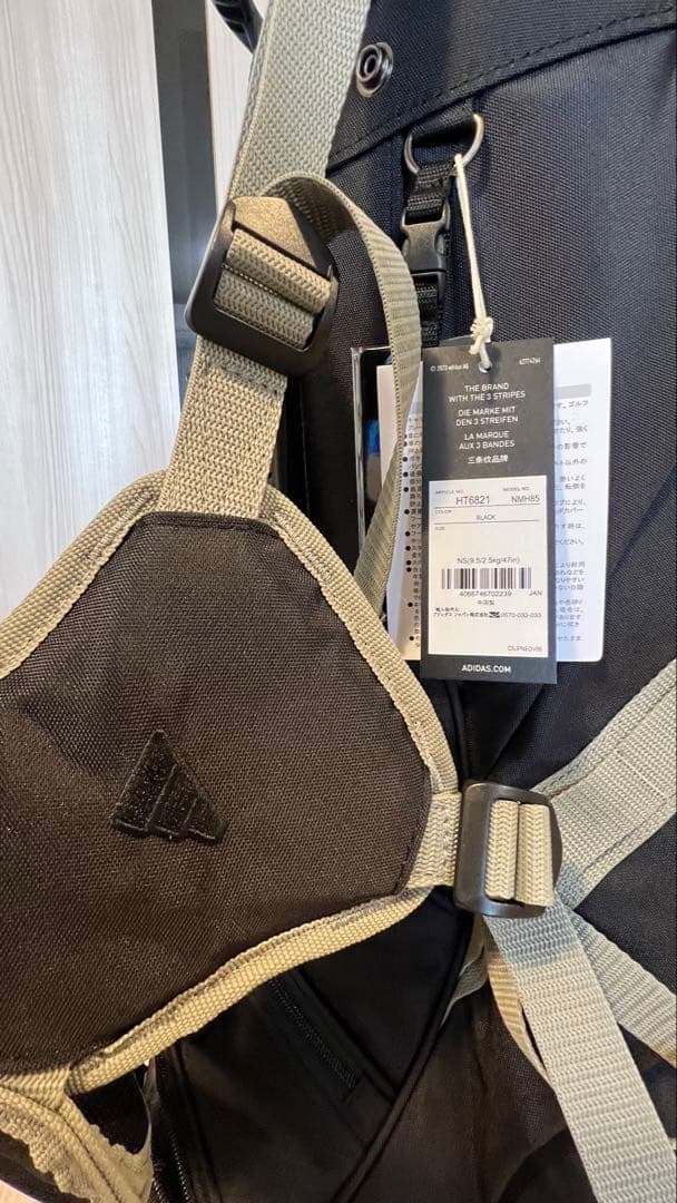 adidasブラック キャディバッグ