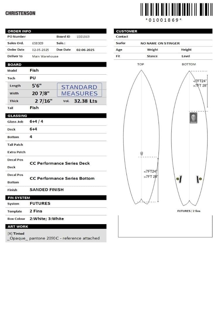 けんた！ラスト1本！CHRISTENSON　クリステンソンフィッシュ5'6