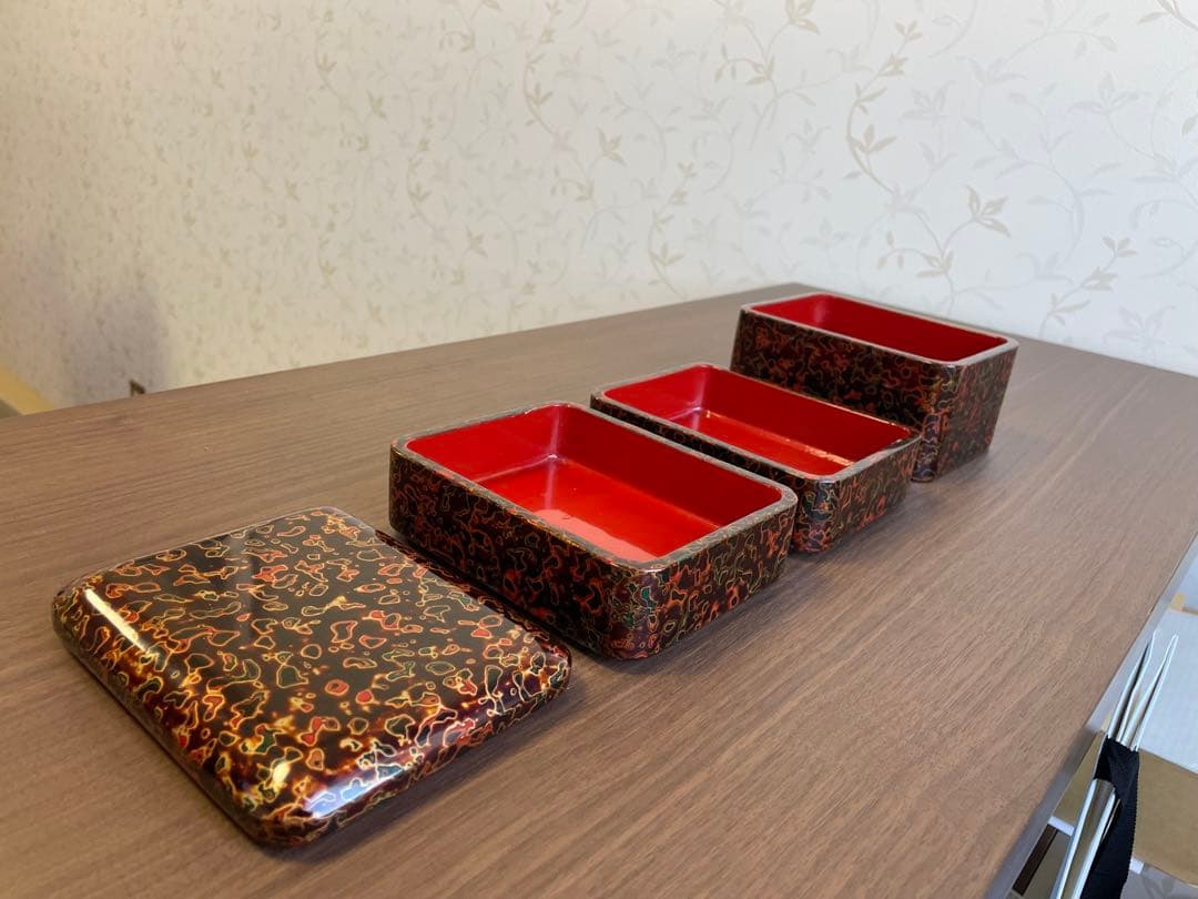 津軽塗 重箱 3段 【未使用】