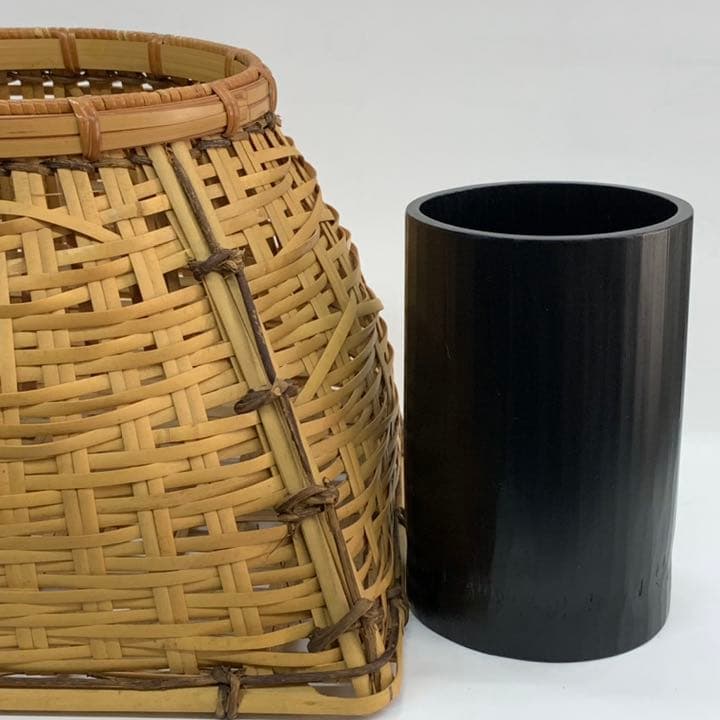 【籠花入21】宗全籠　手無し★竹美斉　高さ19㎝