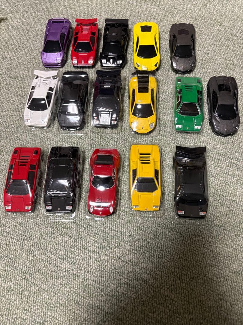 Lamborghini ミニカーセット 透明ケース付缶コーヒー景品商品16種類