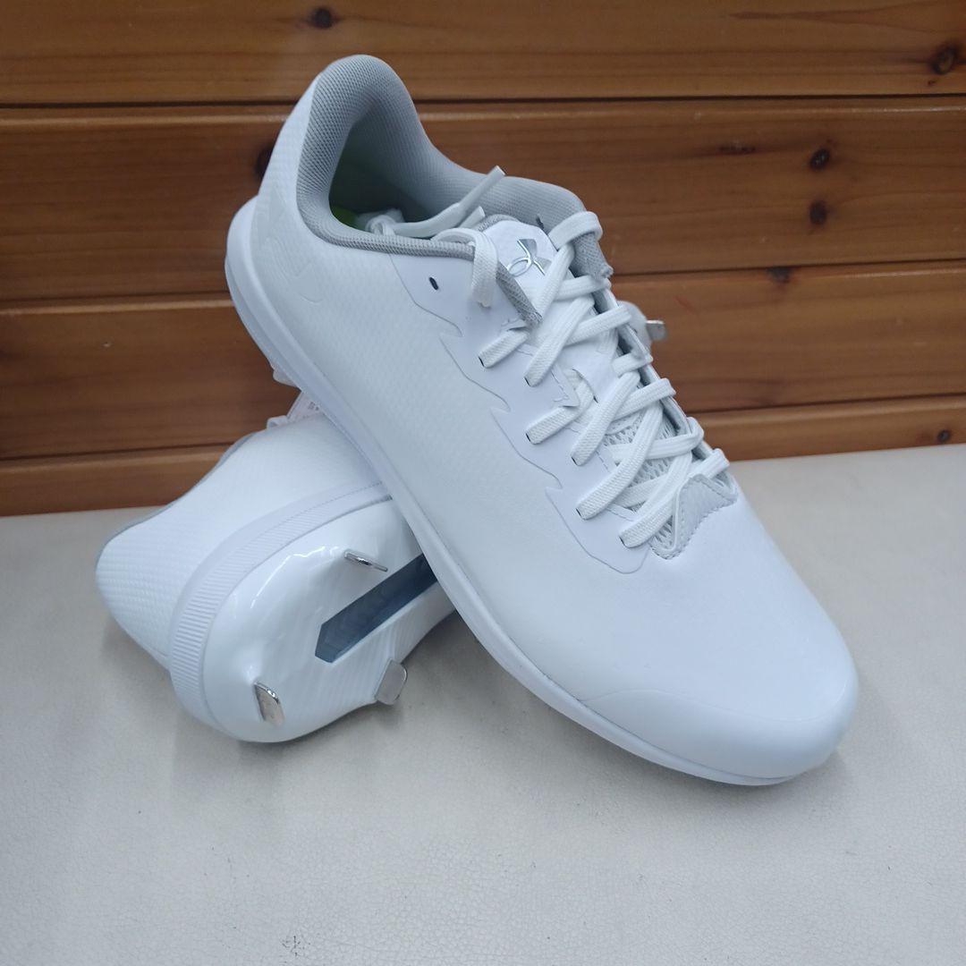 28.5cm)Under Armour スパイクシューズ ホワイト