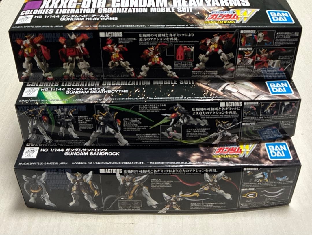 HG ガンプラ 3体セット ガンダムヘビーアームズ、デスサイズ、サンドロック