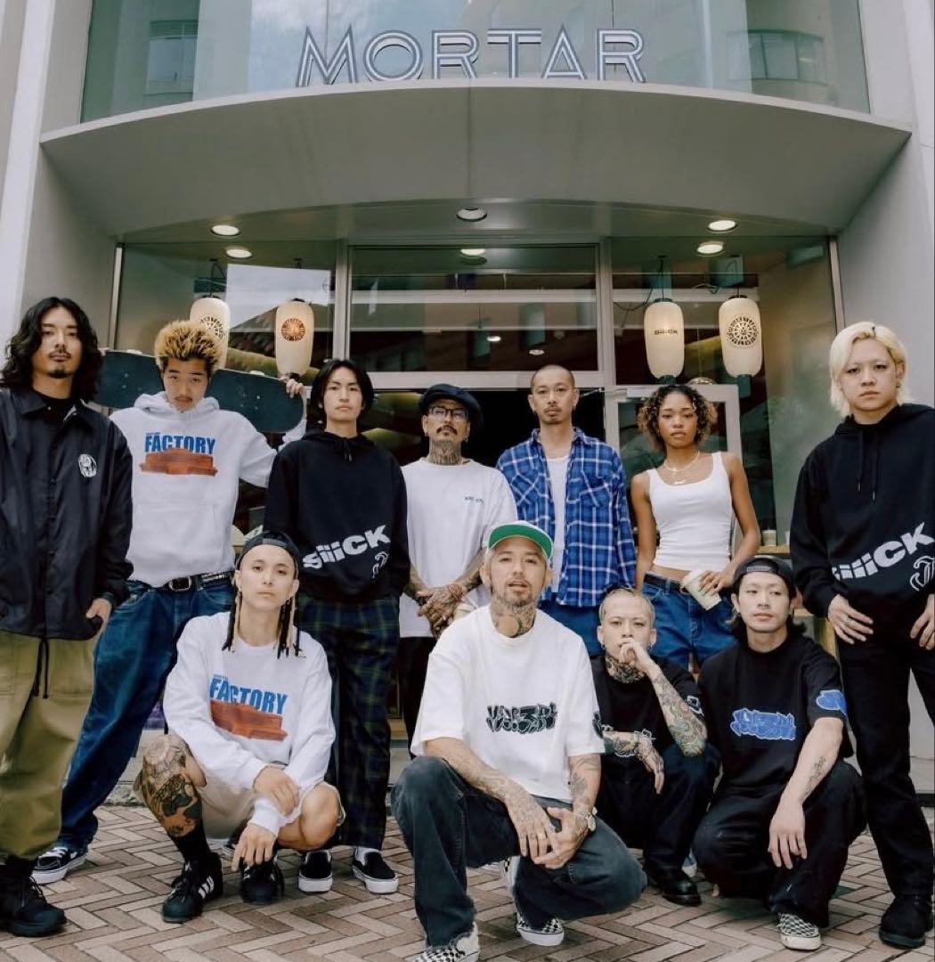 【新品】JSF x MORTAR Tシャツ XL 白 青 THE BONEZ